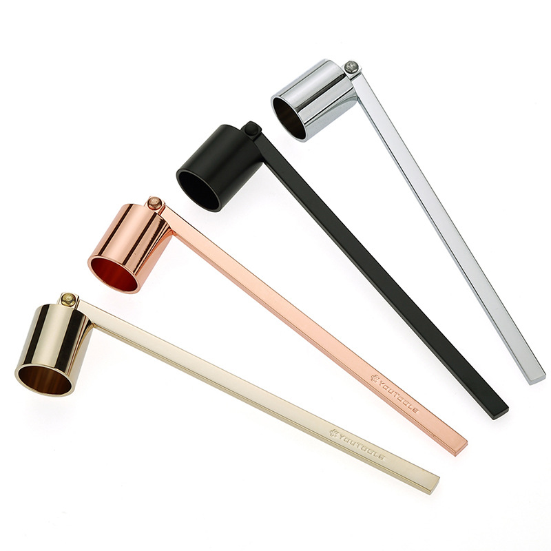 Wick Dipper Tool - ステンレス鋼キャンドルスナッファー炎芯ツールオイルランプディッパー消火トリマーカッター 19 センチメートルプットオフローズゴールドブラックシルバー DH98