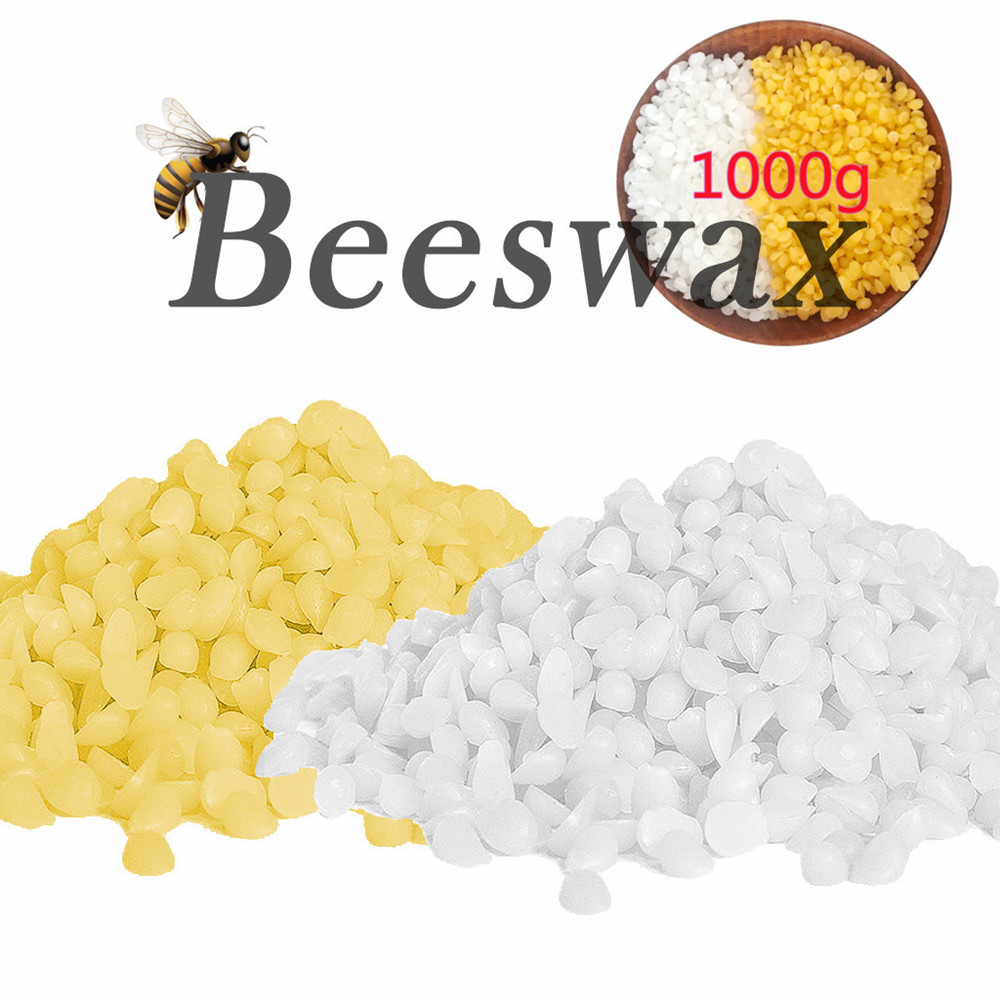 Candle Making Supplies Usa - 純粋な天然蜜蝋1000,100% g,追加されていない,大豆ワックス,手作りギフト,ワックスキャンドル,黄色と白の製造用品