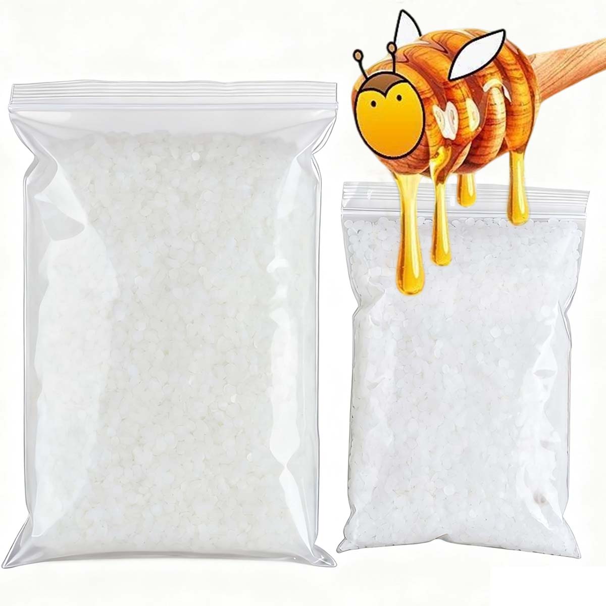 Candle Making Supplies Usa - 200g-1000g 白蜜蝋 純天然粒状 香り付きキャンドル材料 DIY 無煙芯材料