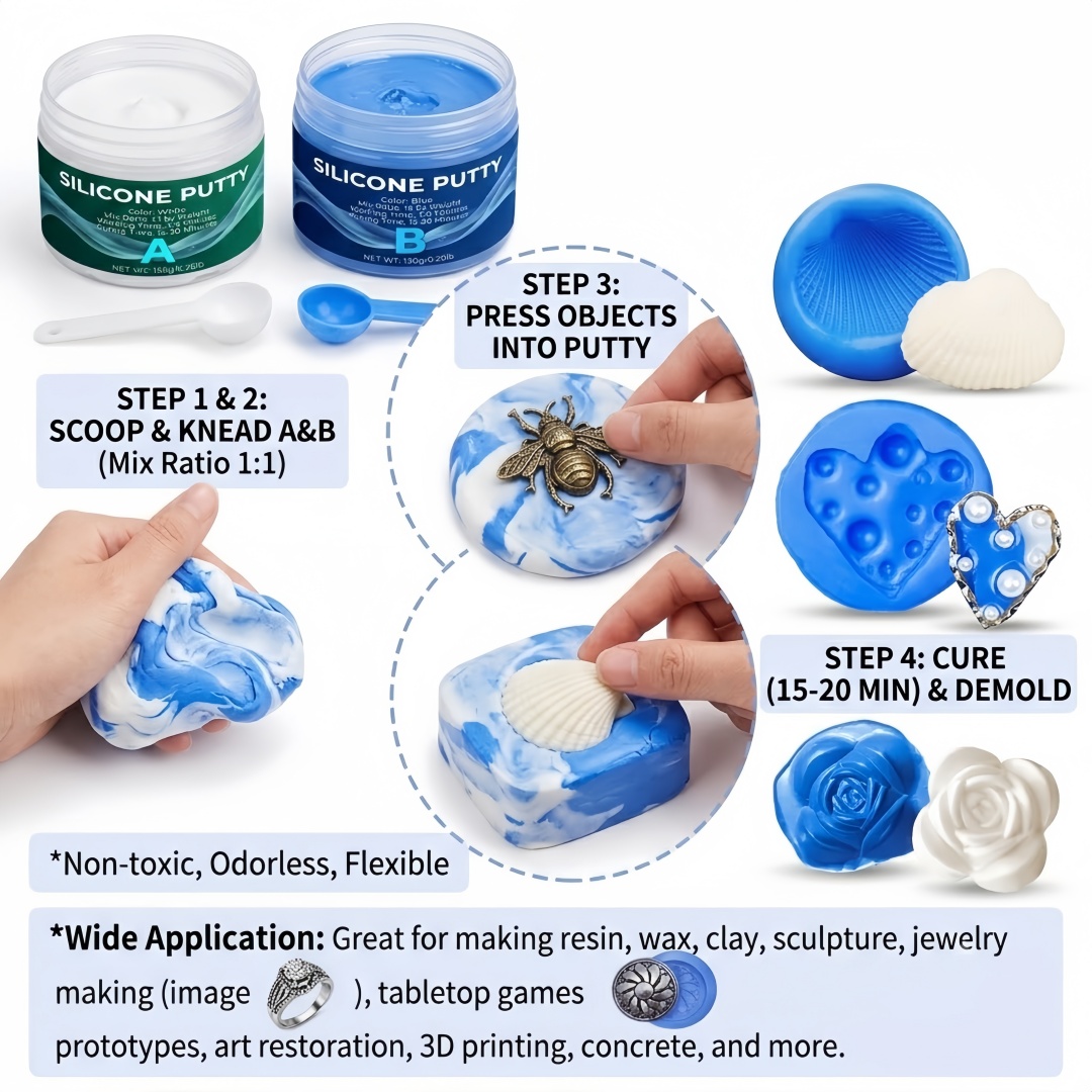 シリコーンパテ型作成用品 石膏キャンドル石鹸型用に簡単に成形 - Candle Making Supplies Usa のレビューと価格