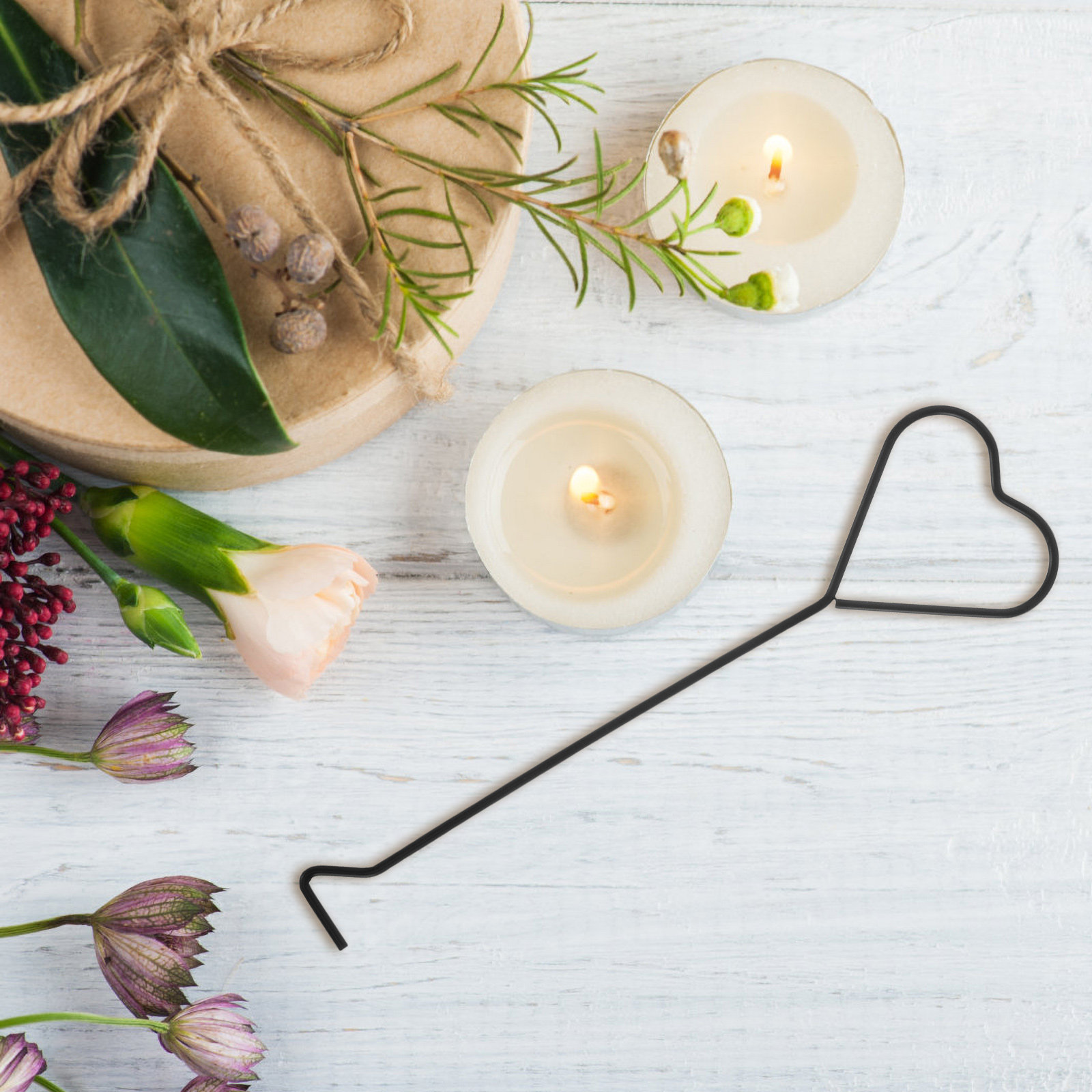 4個入り頑丈な鉄製芯取りフック、ハート型の芯消し器、瓶入りア - Wick Dipper Tool のレビューと価格
