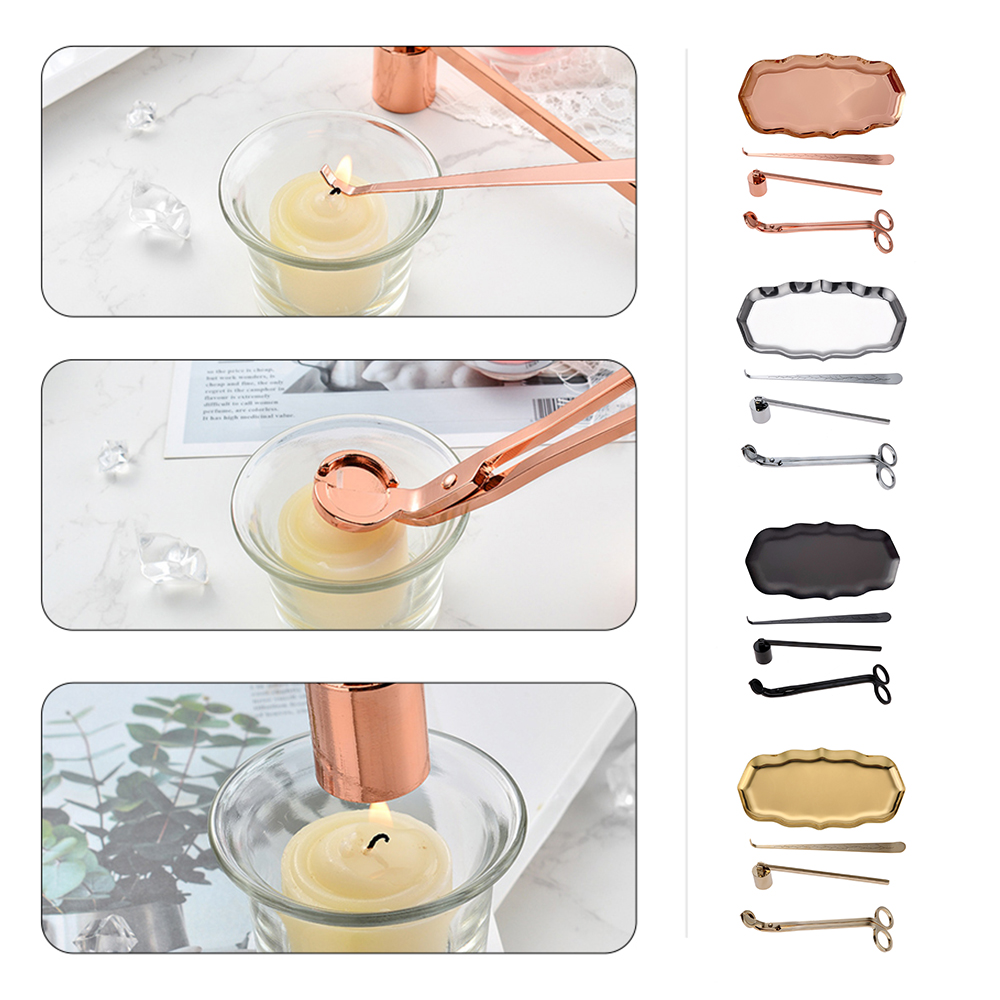 4個/1kitキャンドルケア作るはさみ芯トリマーひしゃくフン - Wick Dipper Tool のレビューと価格