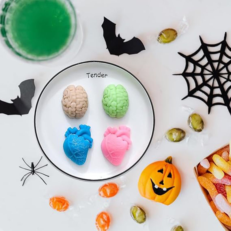 人間の脳と心臓のシリコンモールド、石鹸作り用品、ハロウィン3 - Candle Making Supplies Usa のレビューと価格