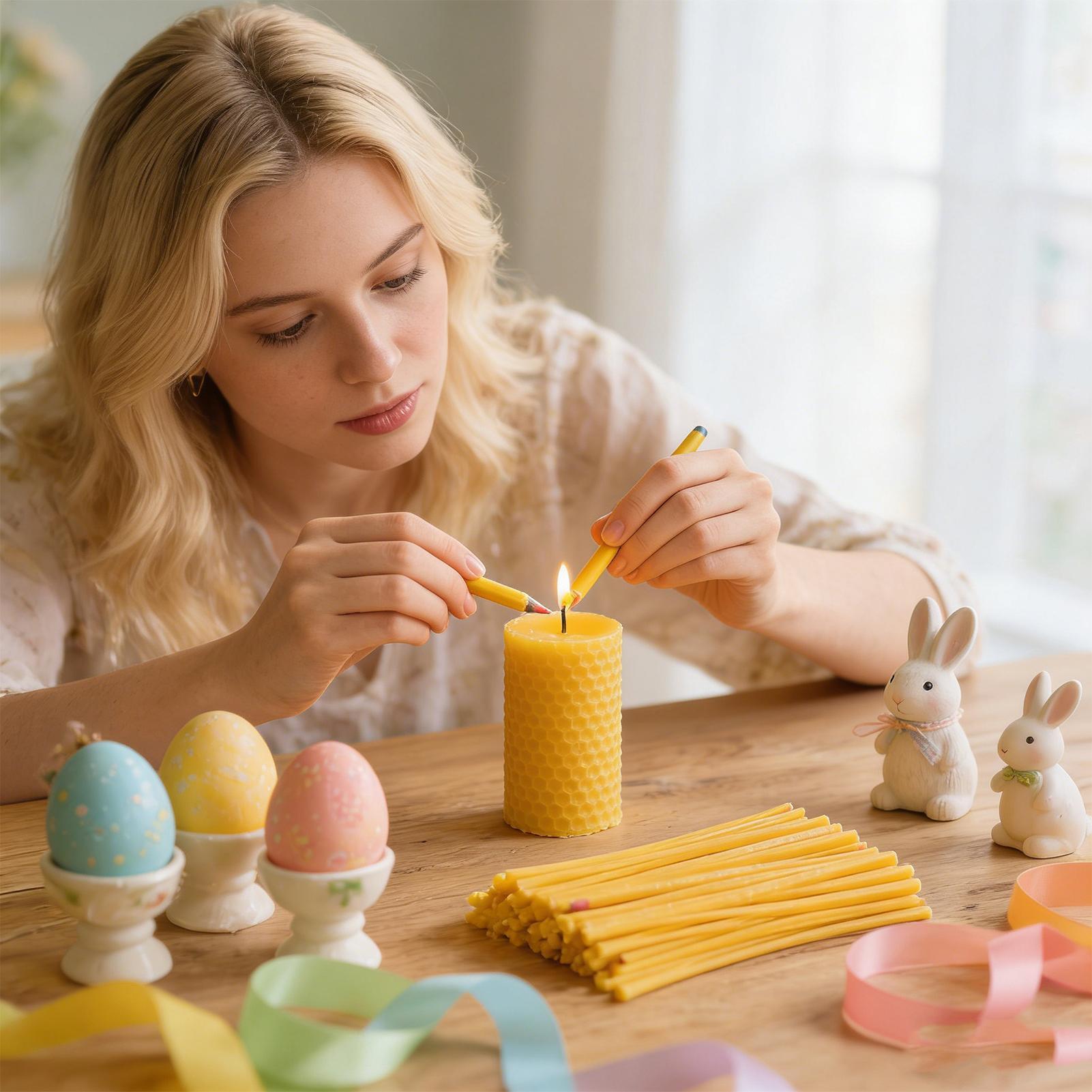 卵デコレーション用蜜蝋スティック120本 イースターアート用 - Candle Making Supplies Usa のレビューと価格