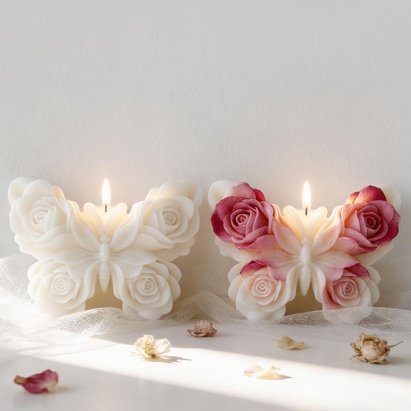 DIY ローズバタフライフォームシリコーン型手作りアロマキャ - Candle Making Supplies Usa のレビューと価格